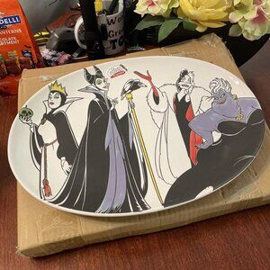 Zrike 13" Oval Serving Platter Disney Villains Oval Serving Platter